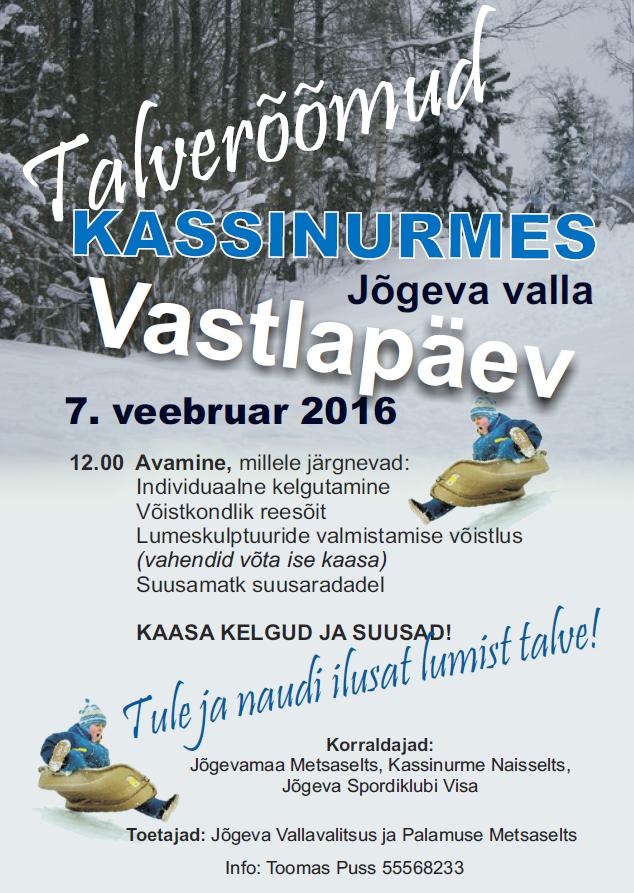Talverõõmud Kassinurmes — Jõgeva valla vastlapäev