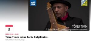 Folgiklubil külas Tõnu Timm