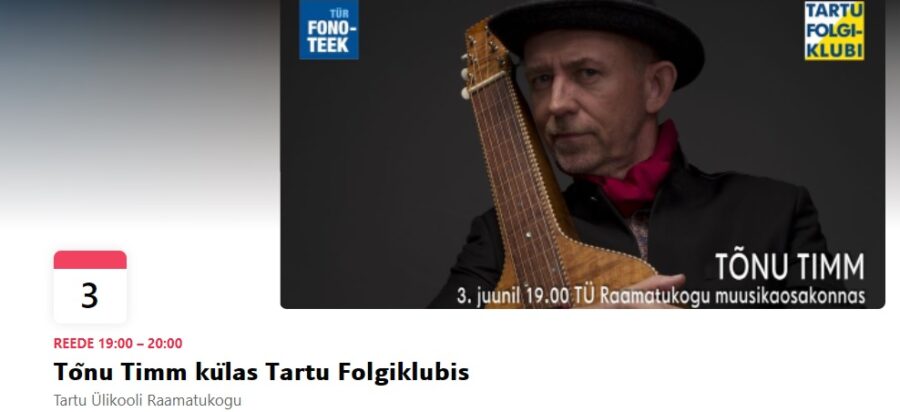 Folgiklubil külas Tõnu Timm Folgiklubil külas Tõnu Timm