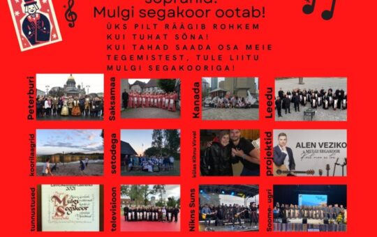 Mulgi segakoor ootab uusi lauljaid