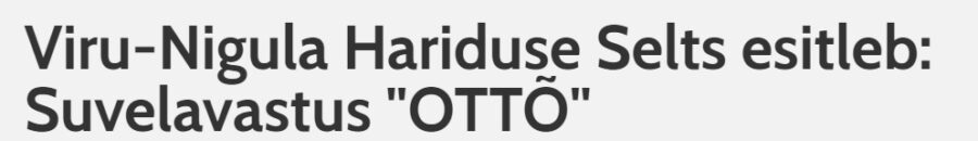 Suvelavastus “OTTÕ” Suvelavastus “OTTÕ”