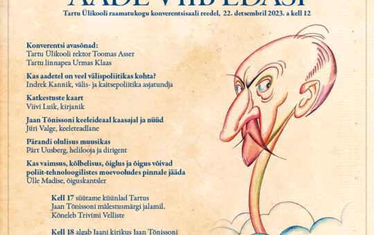 Jaan Tõnisson 155. Aade viib edasi