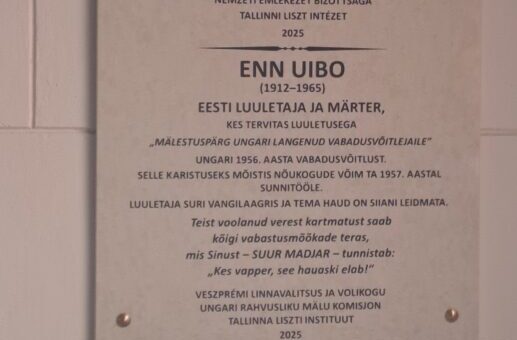 Enn Uibo mälestustahvel Ungaris