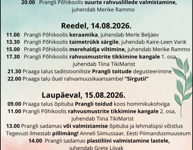 Lõppesid viiendad Prangli loovuspäevad
